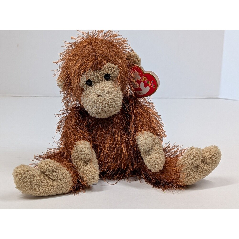 Ty Punkies - ZIG-ZAG the Brown Monkey Plush Stuffed Animal Toy EXCELLENT - Picture 2 of 8
